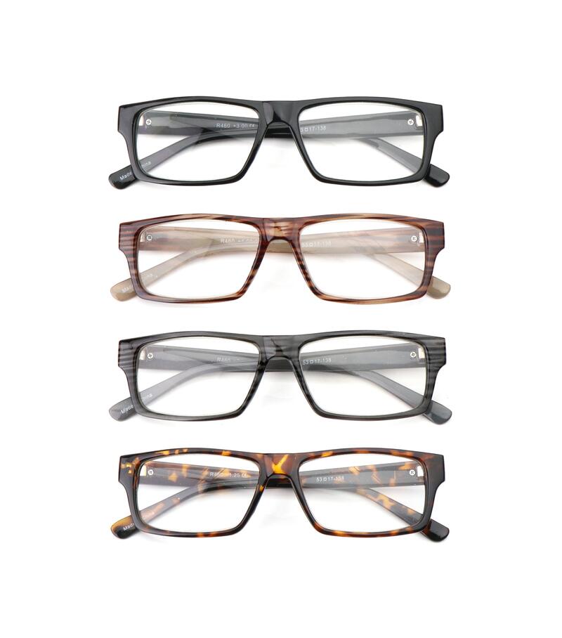 Classic Men Square Reading Glasses Assorted 1 count