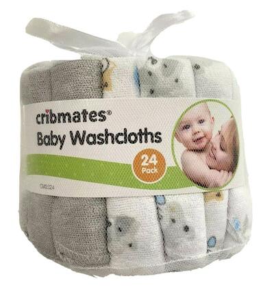 Cribmates Baby Washcloths 24pk: $20.00