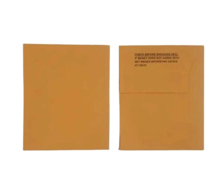Pay Packet Envelope, 4 3/4 x 3 7/8, Brown