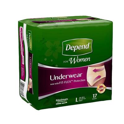 Depend Incontinence Maximum Absorbency Underwear For Women Large 16ct