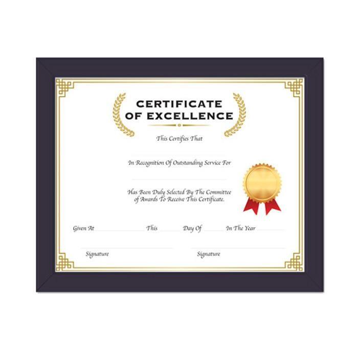Bazic Multipurpose Certificate Frame with Glass Cove 11