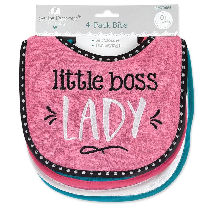 Petite L'amour Baby Bibs 0+months 4 count