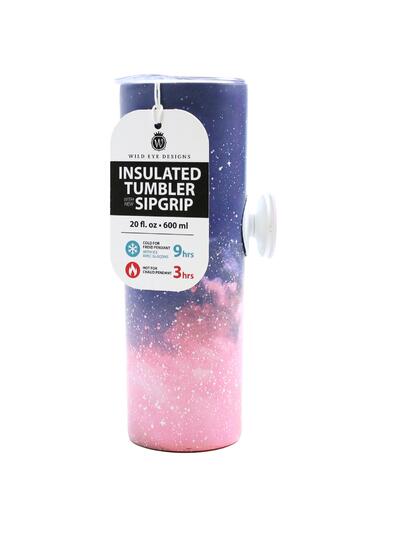 Galaxy Slim Tumbler With Straw And Sip Grip 20oz