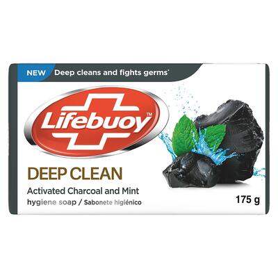 Lifebuoy Deep Clean Activated Charcoal & Mint Bar Soap 175g: $5.00