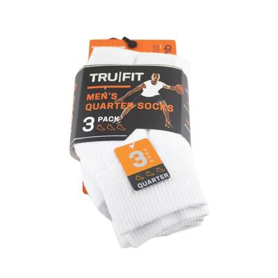 Trulfit Men's Quarter Socks 3pk