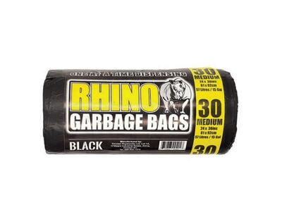 Rhino Garbage Bags Medium 30 count