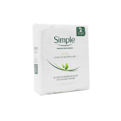 Simple Pure Soap for Sensitive Skin Twinpack 125g: $7.00