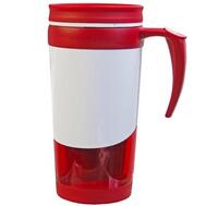 RedBlue Double Wall Tumbler Mug 16oz With Handles In Gift Box: $7.00