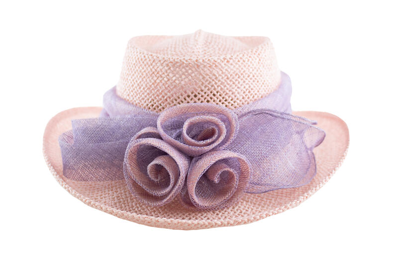 Straw Hat With Pink Bow