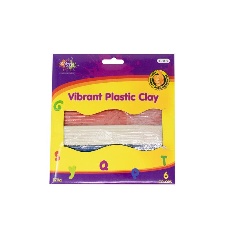 Kaizen Vibrant Plastic Clay 6 Colors