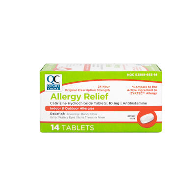 QC Cetrizine Allergy Relief 14ct: $12.00