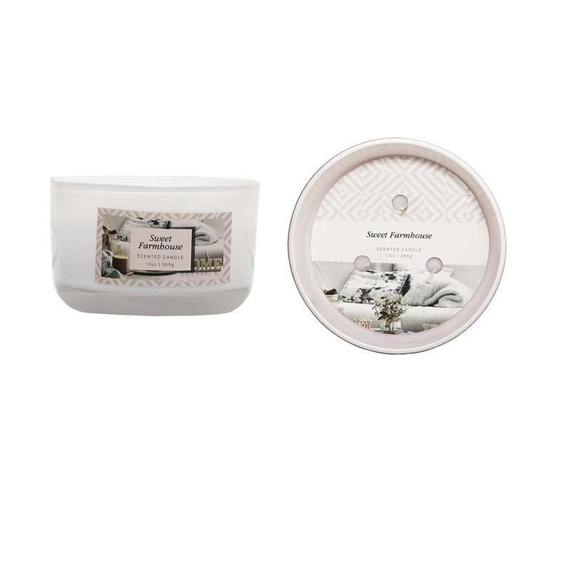 Birdee Glass Jar Candle Milky Finish Sweet Farmhouse