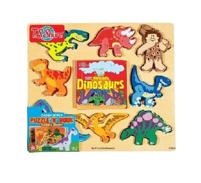 Ts Shure World Puzzle And Book Dinosaurs