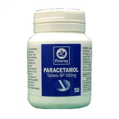 Fitzroy Paracetamol Tablets BP 500mg 50ct