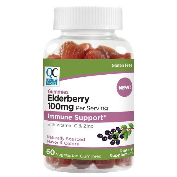 QC Elderberry 100mg Vegetarian Gummies 60ct: $44.00