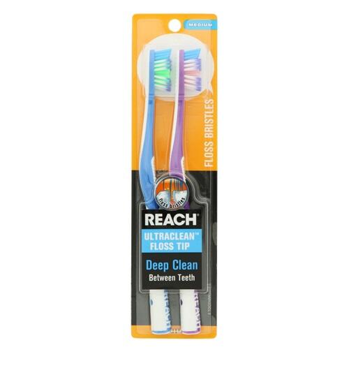 Reach Ultra Clean Medium With Floss Tip 2pk