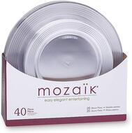 Mozaik Dinner Accent Plates 40ct Clear: $36.00