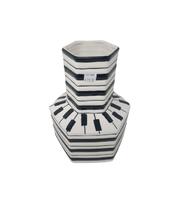 Medium Vase Piano Style Black & White 1 count: $0.00