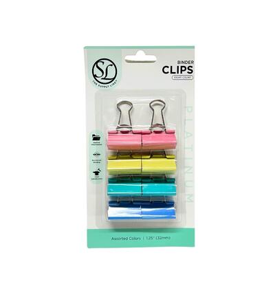Colored Binder Clips 8 count