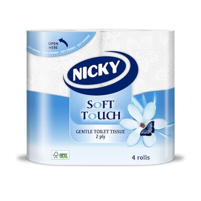 Nicky Soft Touch Toilet Paper 4pk: $10.00