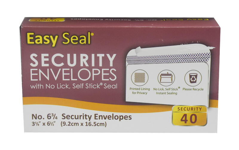 Easy Seal Self Seal Security Envelopes 40 ct
