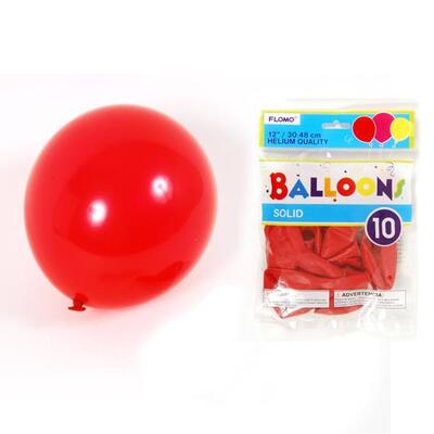 Solid Color Red Balloons 12