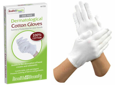1 Pair Dermatological Cotton Gloves: $1.00