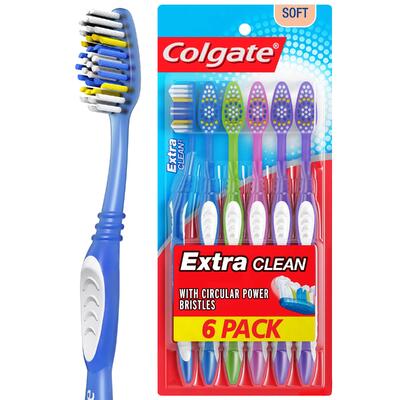 Colgate Extra Clean Soft Toothbrush 6pk