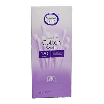 Signature Care 100% Pure Cotton Swabs 170ct: $6.00