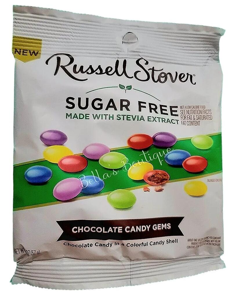 Russell Stover Sugar Free Chocolate Candy Gems 2oz