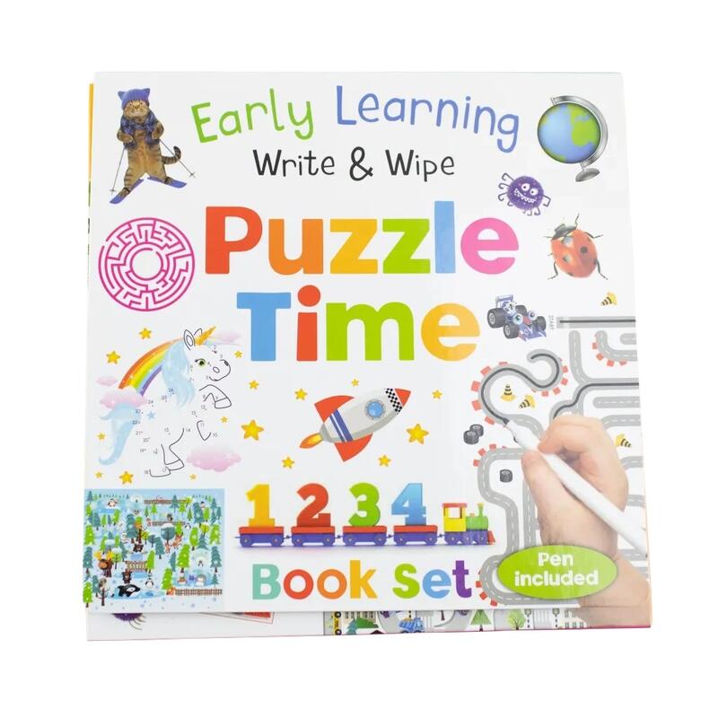 Early learning Write & Wipe Puzzle Time Book Set