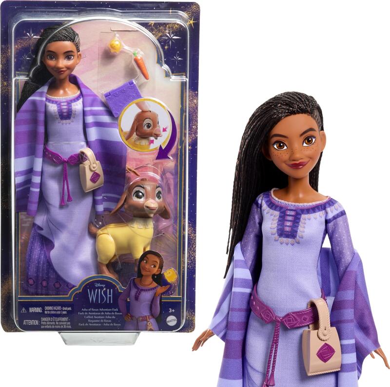 Mattel Disney Wish Asha Of Rosas Adventure Pack Doll