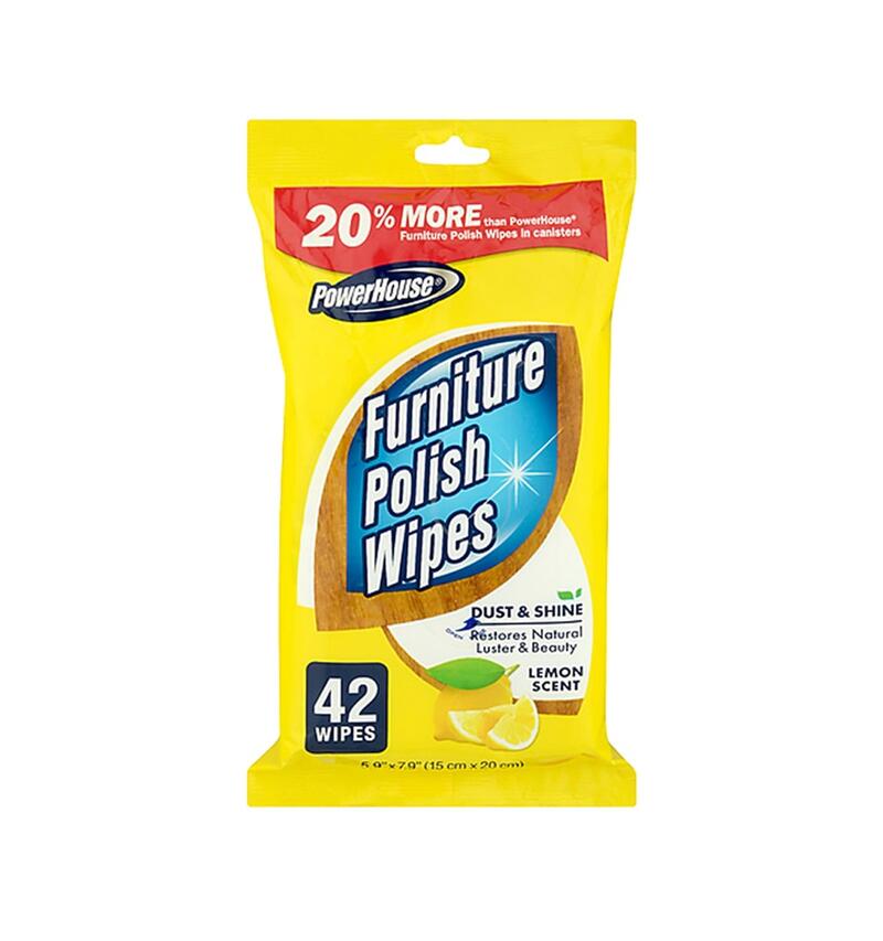 Powerhouse Furniture Polish Wipes 42 count