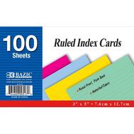 Bazic Ruld 3X5 IndexCard Colored: $4.01