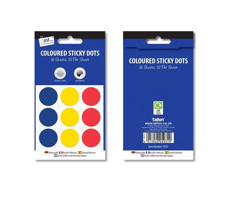 DNR Just Stationery Coloured Sticky Dots