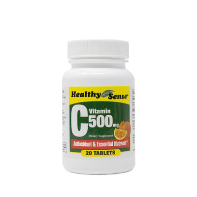 Healthy Sense Vitamin C Dietary Supplement 500mg 20 count