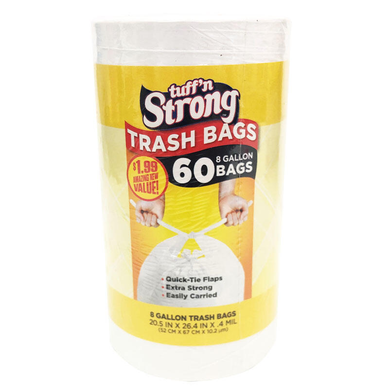 Tuff N Strong Trash Bag Wht