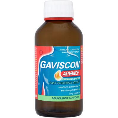 Gaviscon Advance Peppermint 250ml: $28.00