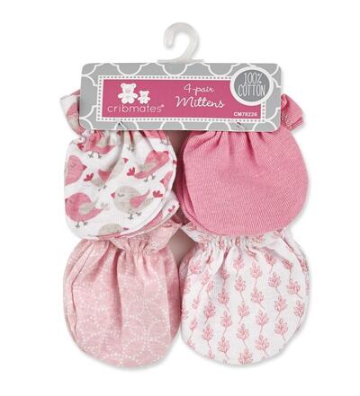 Cribmates Mittens Pink 4 pairs