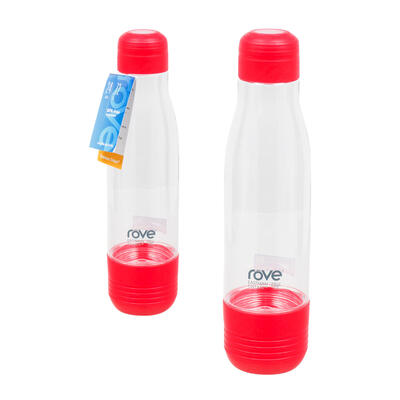 Rove Red/ClearPlastic Water Bottle 24oz