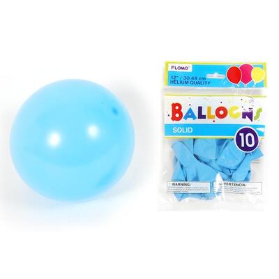 Solid Color Pastel Blue Balloons 12