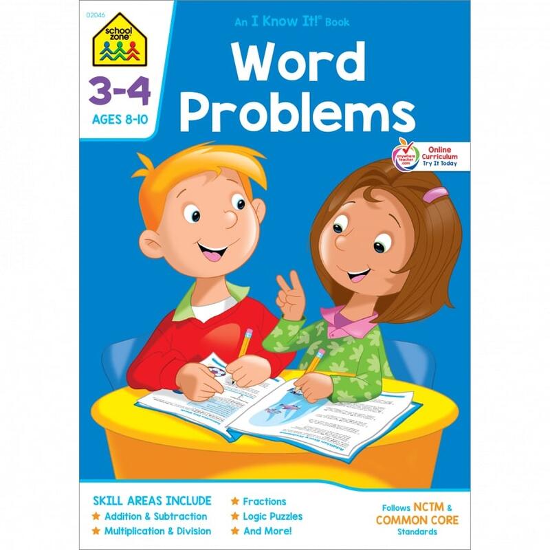 All I Know it! Word Problems Grades 3-4 Ages 8-10: $7.00