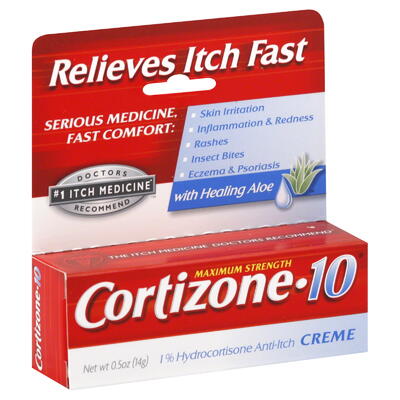 Cortizone 10 Maximum Strength Anti-Itch Creme with Healing Aloe 0.5 oz: $13.00