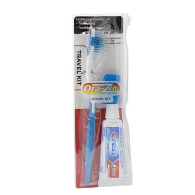 Ora-Zen Travel Kit With Crest Toothpaste & Toothbrush 3 pieces: $7.50