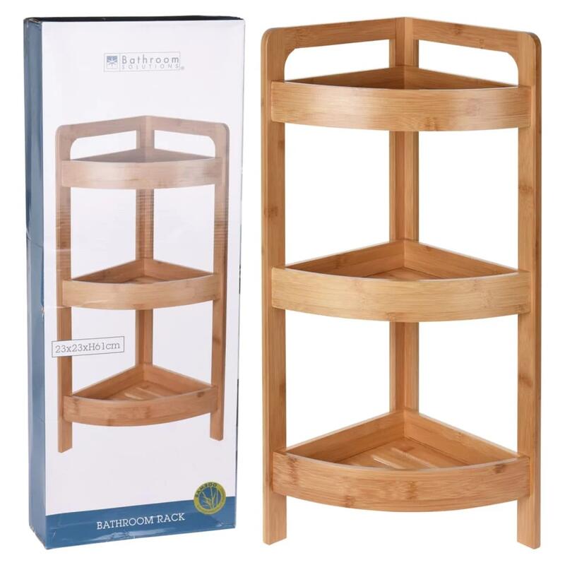 3-Tier Bamboo Bathroom Rack