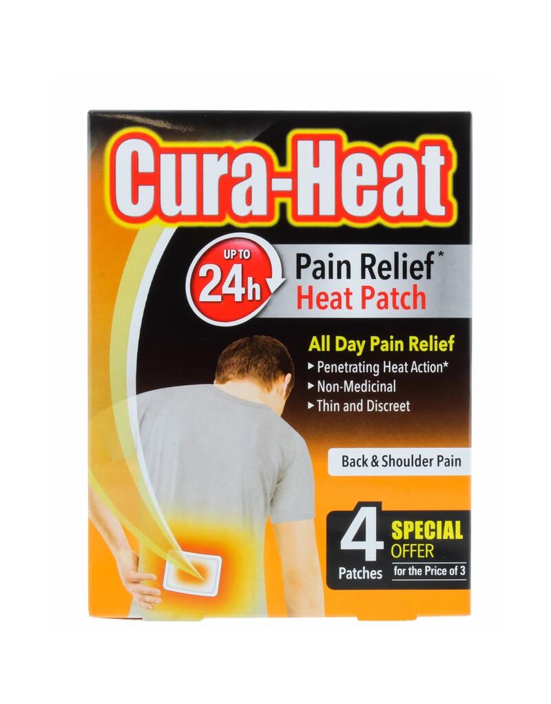 Cura-Heat Pain Relief Heat Patch Back & Shoulder 4 pack