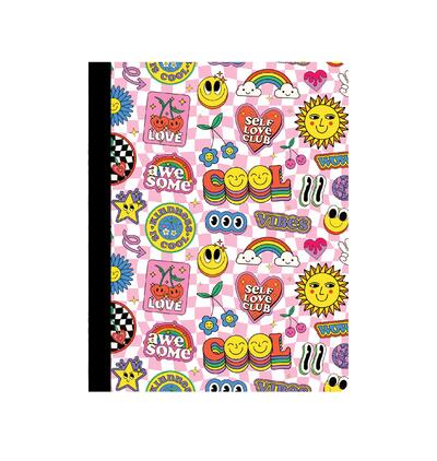 Stickers And Love Composition Book 100pg