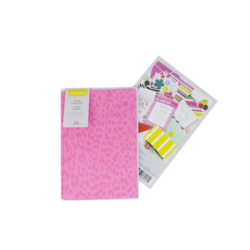 Pink Leopard Notecards 10ct: $5.00