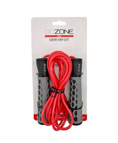 Go Zone Cardio Jump Rope Grip Handles Red 1 count