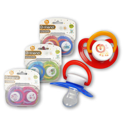 B-friend Pacifiers Assorted Colors 1 Pack of 2